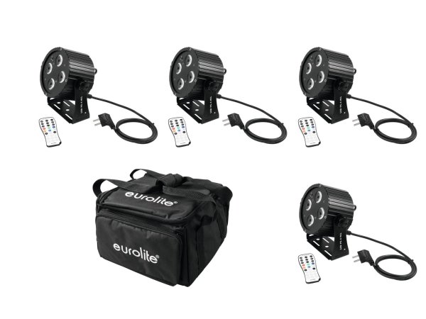 EUROLITE Set 4x LED PS-4 HCL Spot + SB-4 Soft-Bag