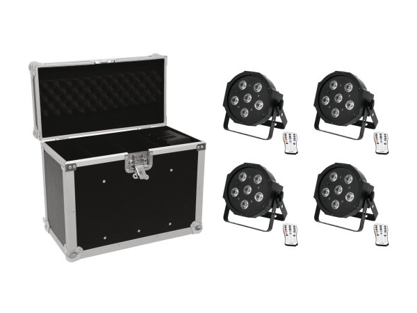 EUROLITE Set 4x LED SLS-603 + Case EC-SL4M Gr&ouml;&szlig;e M