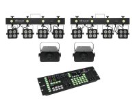 EUROLITE Set 2x LED KLS-180 + 2x LED WF-40 + DMX LED Color Chief Controller