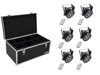 EUROLITE Set 6x AKKU Mini PARty RGBW Spot + Case TDV-1