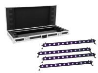 EUROLITE Set 4x LED BAR-12 UV Leiste + Case