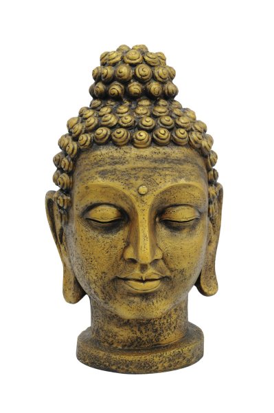 EUROPALMS Buddhakopf, antik-gold, 75cm