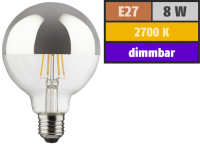 LED Filament Kopfspiegel-Globelampe, E27, 8W, 850lm,...