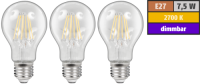 LED Filament Set McShine, 3x Glühlampe, E27, 7,5W,...