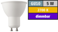 LED-Strahler, GU10, 5W, 345lm, 2700K, warmweiß,...