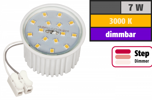 LED-Modul McShine, 7W, 510 Lumen, 230V, 50x33mm, warmweiß, 3000K, step-dimmbar