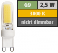 LED-Stiftsockellampe McShine Silicia COB, G9, 2,5W, 260...