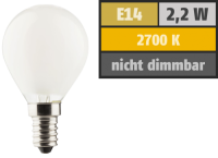 LED Filament Tropfenlampe, E14, 2,2W, 250lm, 2700K,...