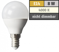 LED Tropfenlampe McShine, E14, 8W, 600lm, 160°,...