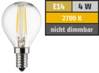 LED Filament Tropfenlampe, E14, 4W, 470lm, 2700K,...