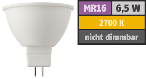 LED Strahler HD95 MR16, 6,5W, 380lm, 2700K, warmweiß, Ra>95
