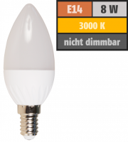 LED Kerzenlampe McShine, E14, 8W, 600lm, 160°, 3000K,...