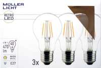LED Filament Glühlampe, E27, 4W, 470lm, 2700K,...