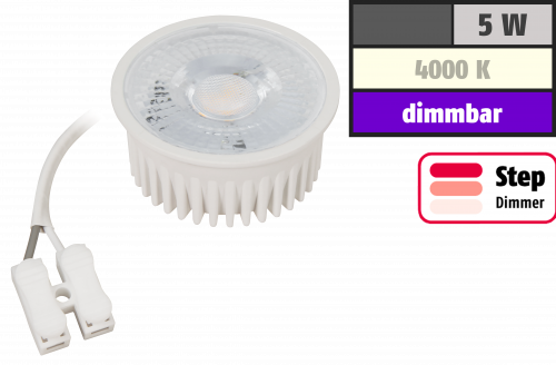 LED-Modul McShine MCOB 5W, 400lm, 230V, 50x25mm, neutralweiß, step-dimmbar
