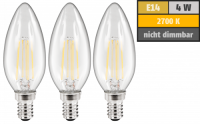 LED Filament Set McShine, 3x Kerzenlampe, E14, 4W, 360lm,...