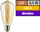 LED Filament Glühlampe, E27 / ST64, 6,5W, 690lm, 2000K, warmweiß, dimmbar, gold