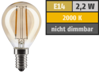 LED Filament Tropfenlampe, E14, 2,2W, 150lm, 2000K,...