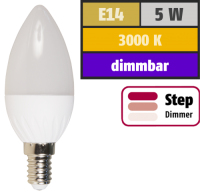 LED-Kerzenlampe McShine, E14, 5W, 400lm, 3000K,...
