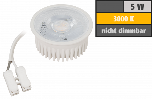 LED-Modul McShine MCOB 5W, 400 Lumen, 230V, 50x25mm, warmweiß, 3000K