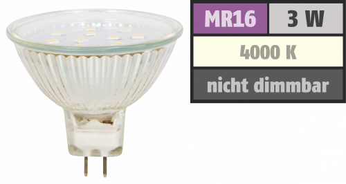 LED-Strahler McShine ET10, MR16, 3W, 250 lm, neutralweiß