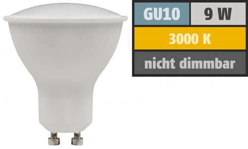 LED-Strahler McShine PV-90 GU10, 9W, 900lm, 120°, 3000K, warmweiß