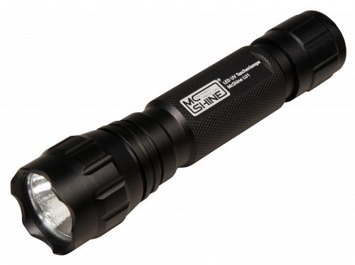 LED UV-Taschenlampe McShine LU1, 3W, 365nm, inkl. 3000mAh Akku und Ladegerät