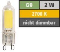 LED-Stiftsockellampe McShine, G9, 2W, 220lm, warmwei&szlig;