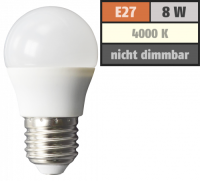 LED Tropfenlampe McShine, E27, 8W, 600lm, 160°,...